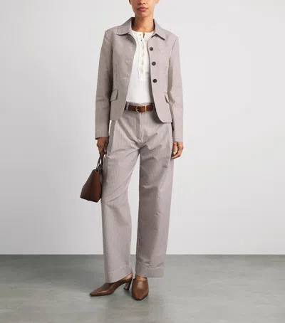 Me+em Stripe Jacket In Gray