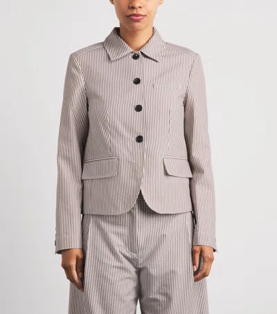 Me+em Stripe Jacket In Gray