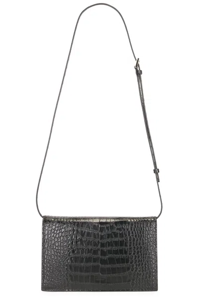 Tom Ford Soft Printed Croc Mini Bag In Black