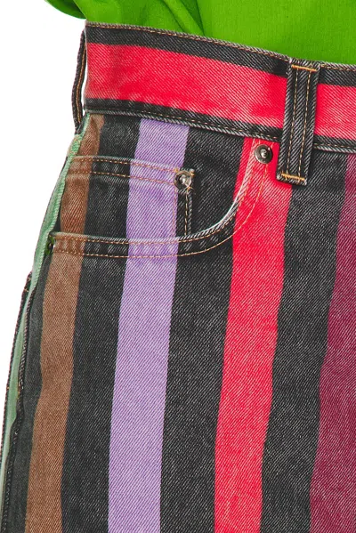 Versace Denim Skirt In Multi