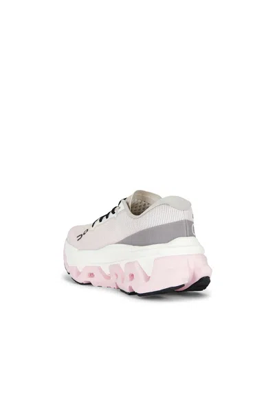 On Cloudmster 3 Hyper Running Fabric Sneakers In Ivory & Pey