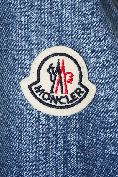 Moncler Button Up Jacket In Blue