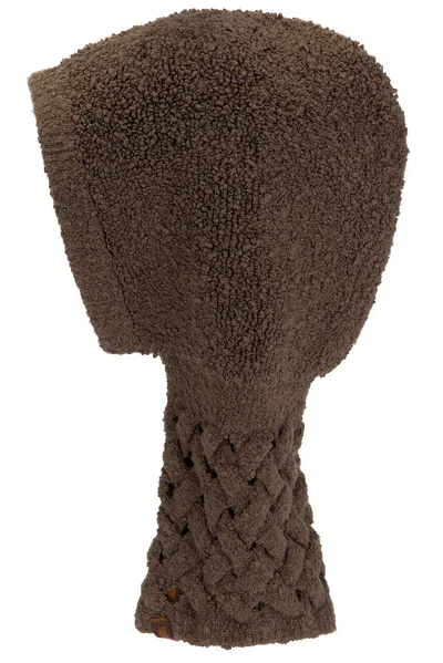 Isa Boulder Cableweave Balaclava In Soil