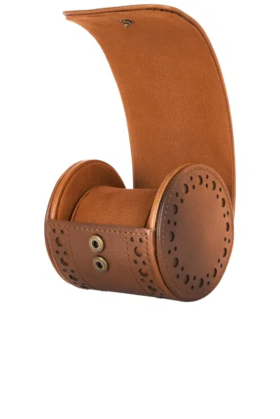 Wolf Brogue Single Watch Roll In Brown