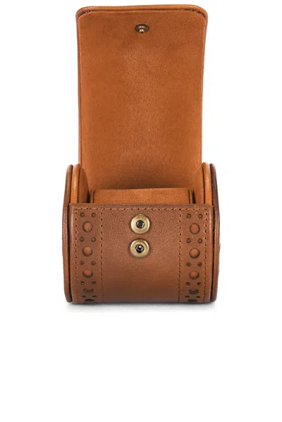 Wolf Brogue Single Watch Roll In Brown