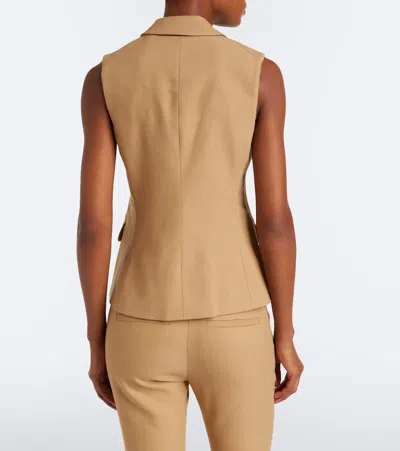 Veronica Beard Benny Single-breasted Vest In Brown
