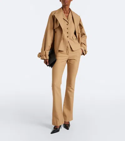 Veronica Beard Benny Single-breasted Vest In Brown
