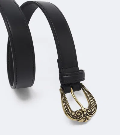 Etro Leather Belt In Black