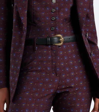 Etro Leather Belt In Black