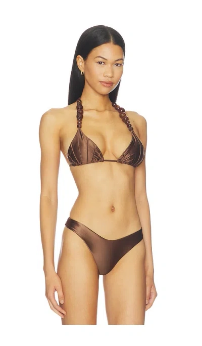Devon Windsor Leni Triangle Bikini Bottom In Black