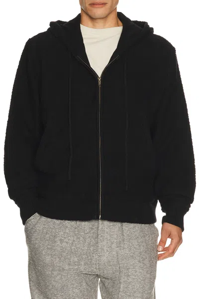 Isa Boulder Node Zip-up Jacket In Black