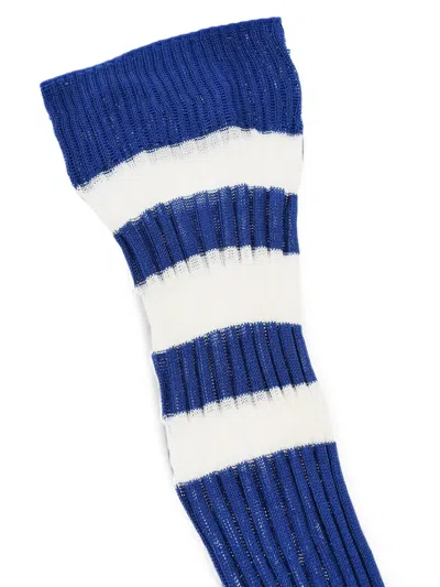 Dsquared2 Ribbed-knit Striped Socks In Multi