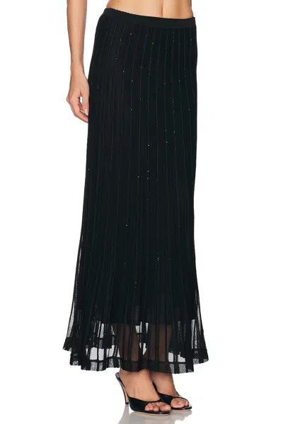 Tom Ford Micro Sequins Evening Skirt In Black