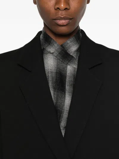 Iro Matha Double-breasted Coat In Black
