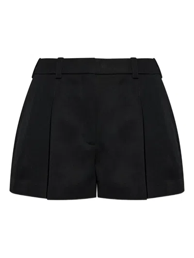 Givenchy Wool Pleated Tailored Shorts In Black