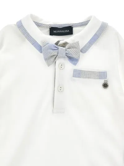 Monnalisa Check-pattern Bow-tie Set In White