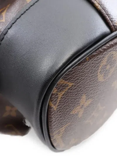 Pre-owned Louis Vuitton Christopher Mm Monogram Macassar Backpack In Brown