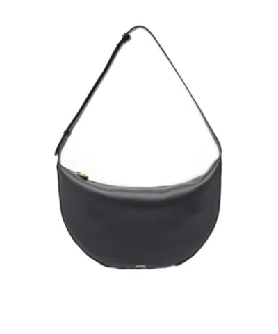 Joseph Bean Medium Leather Shoulder Bag In Black