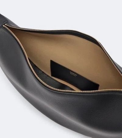 Joseph Bean Medium Leather Shoulder Bag In Black