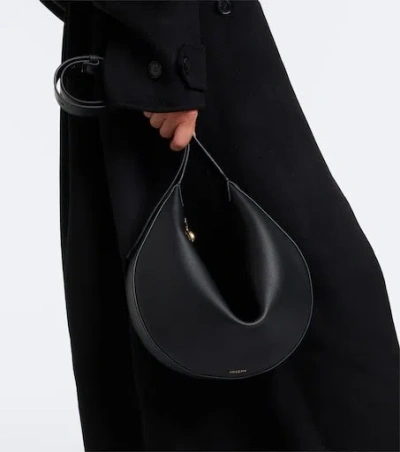 Joseph Bean Medium Leather Shoulder Bag In Black