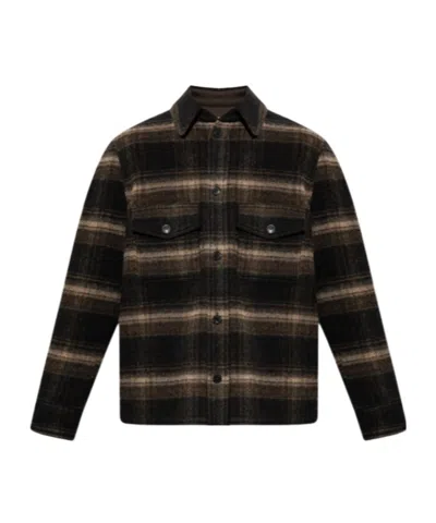 Isabel Marant Kervon Check-pattern Shirt Jacket In Brown
