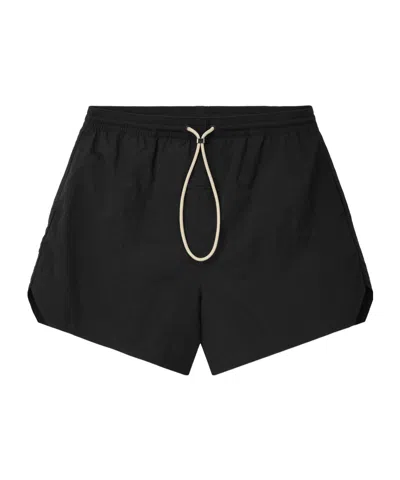 Essentials Drawstring Swim Trunks In Black