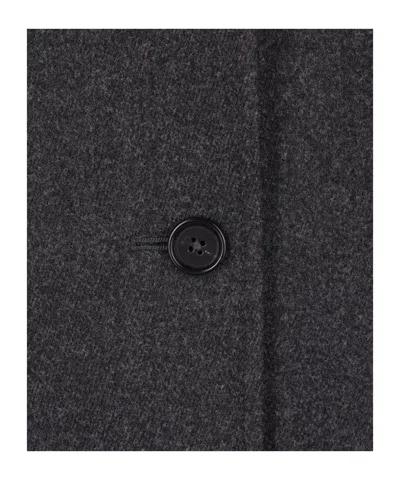 Jil Sander Button-fastening Wool Coat In Gray