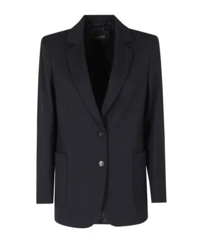 Seventy Single-breasted Patch-pocket Blazer In Blue