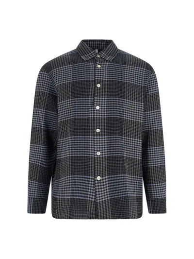 Sunflower Casual Shirt Checked Pattern Long Sleeves In Blue