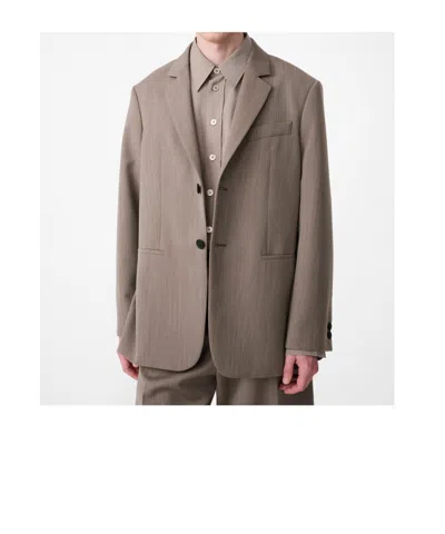 Studio Nicholson Single-breasted Blazer In Brown