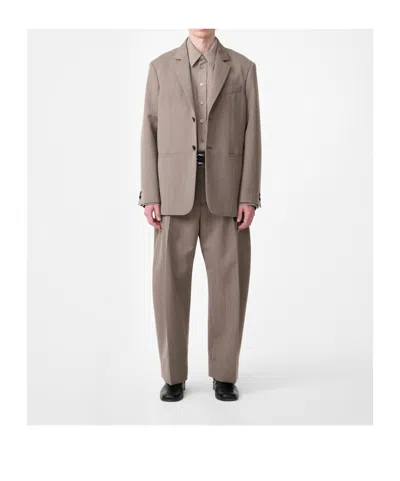 Studio Nicholson Single-breasted Blazer In Brown