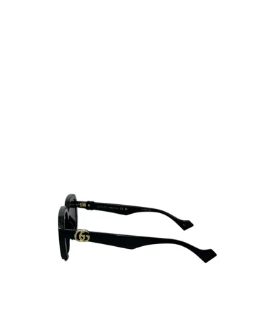 Gucci Geometric Plastic Rectangle Sunglasses In Black