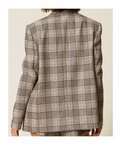 Twinset Jacket Woman Color Beige In Multi