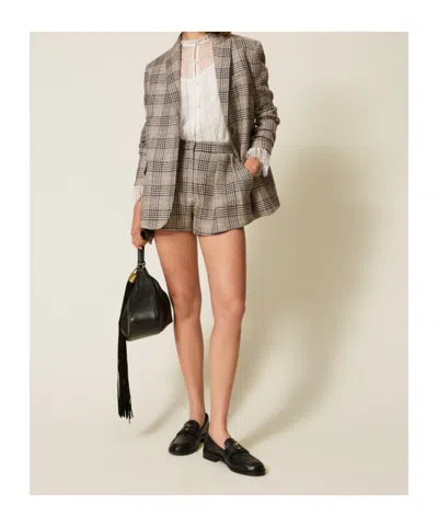 Twinset Jacket Woman Color Beige In Multi