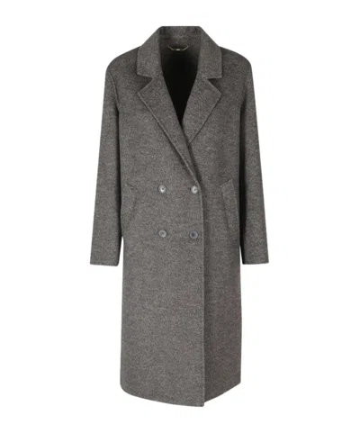 Seventy Double-breasted Notched-lapels Coat In Gray