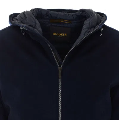 Moorer Blue Grey Oniro Down Jacket In Blue