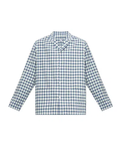 Mm6 Maison Margiela Check-pattern Pajama Top In Blue