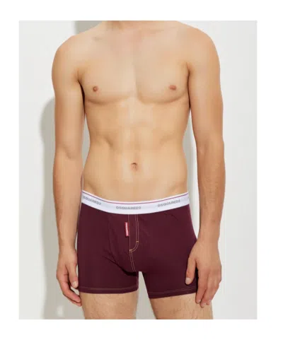 Dsquared2 Logo-waistband Boxers In Red