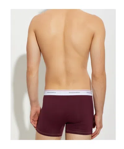 Dsquared2 Logo-waistband Boxers In Red