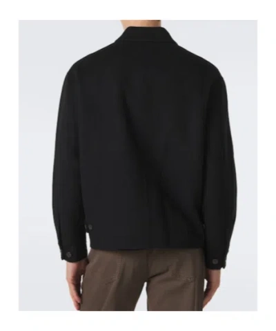 Frame Double-face Wool Bomber Jacket In Black