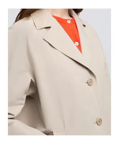 Aspesi Single-breasted Coat In Neutral