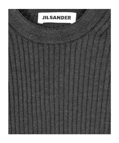 Jil Sander Lightweight Wool Blend Sweater In Gray