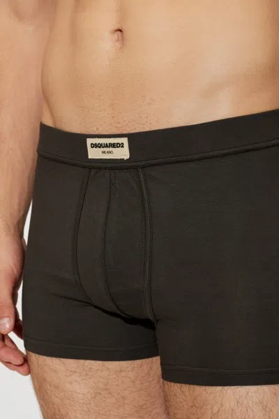 Dsquared2 Logo-patch Boxers In Brown