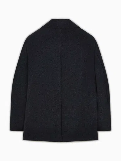 Canali Double-breasted Coat In Gray