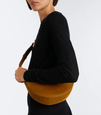 Joseph Bean Medium Suede Shoulder Bag In Brown