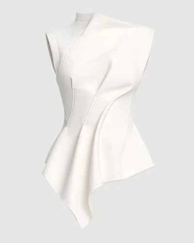 Acler Burbank Structured Top In White