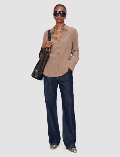 Joseph Joe Crepe De Chine Silk Blouse In Purple