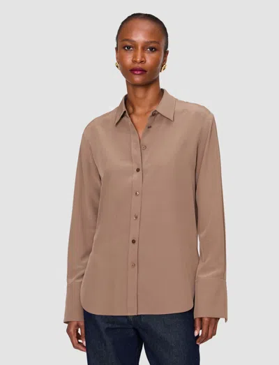 Joseph Joe Crepe De Chine Silk Blouse In Purple