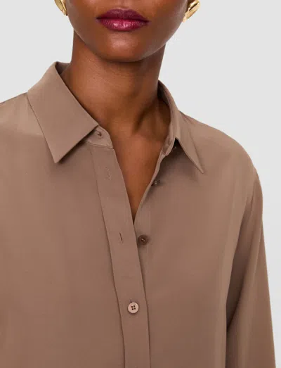 Joseph Joe Crepe De Chine Silk Blouse In Purple