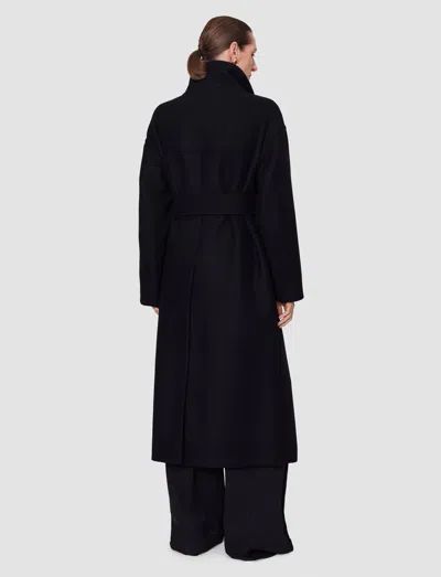 Joseph Fiore Wool Blend Coat In Black